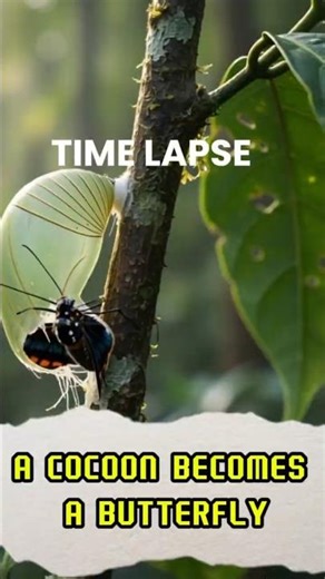 butterfly metamorphosis #timelapse #shorts #relaxingmusic