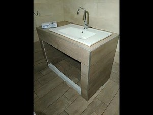 Μπάνιο με χτιστό πάγκο - Χτιστή Ντουζιέρα - Είδη Υγιεινής - Τοποθέτηση Πλακιδίων