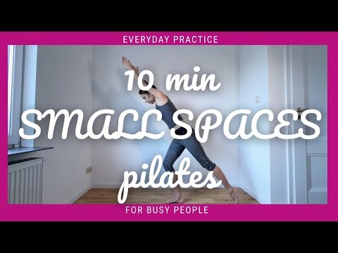 10 min No-Mat Pilates for Small Spaces | Full Body Workout & Stretch
