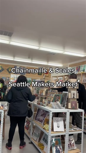 Chainmaille jewelry and scale accessories by The Salty Wench ✨ Hand-assembled by Hilary Aberle, these pieces combine detailed metal weaves with bold, colorful scale designs—ranging from earrings and pendants to sculptural lanterns and wearable accessories. Follow the artist at @saltiestwench. Visit our shop to check out these works along with 120 other makers