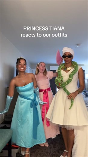 Heartwarming Princess Tiana Reaction to Our Disney Outfits