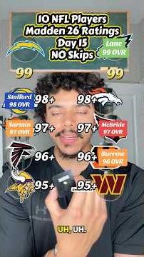 Trying to get 10 NFL Players Madden 26 Ratings with NO Skips 👀😱 #nfl #madden