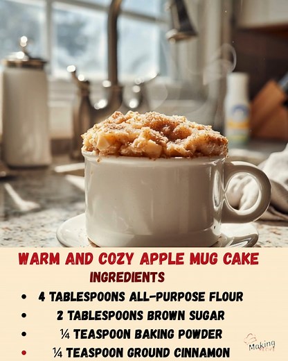 5.7K views · 14 reactions | warm and cozy Apple Mug Cake...