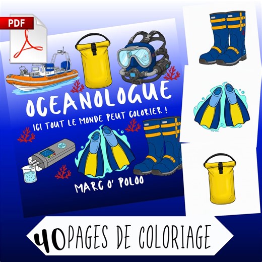 OCÉANOLOGUE – 40 Pages à Imprimer – Océan & sciences marines – Océanologue, accessoires et objets – PDF Téléchargement Instantané - Etsy France
