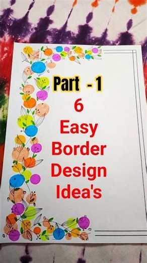 Easy Border Design | Project Work Designs ✨Part - 1