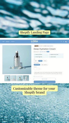 If you’re building a dropshipping brand or scaling your ecommerce business, your store design matters. Lora is built for: • Dropshipping stores • Ecommerce startups • Personal brands • Beauty brands • Fashion brands • Private label brands Optimized product page Conversion focused layout AOV boosting upsell blocks Free shipping progress bar Trust elements Mobile optimized structure Perfect for Shopify dropshipping, branded ecommerce stores, and high converting product pages. I can: • Install the 