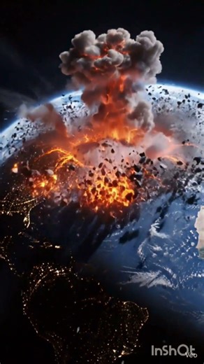 what if moon suddenly fell on earth #aicreations #animated