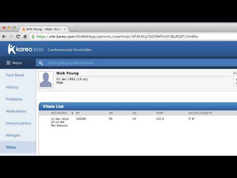 Reviewing a Chart In Kareo EHR