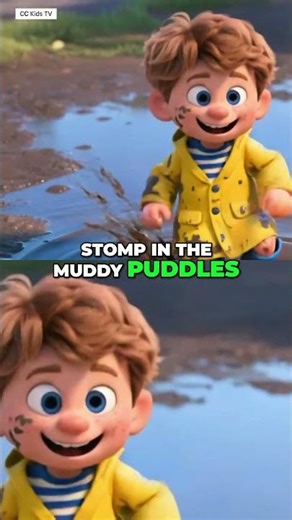 Muddy Puddle Fun: Blue Boots Splish, Splash, Stomp! #shorts