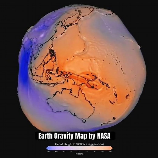 Gravitational Map of Earth by NASA
