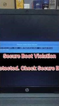 Secure Boot ViolationInvalid signature detected. Check Secure Boot Policy in Setup#shorts #viral #yt