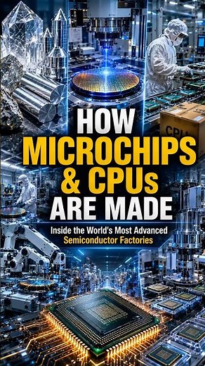 The Insane Process of Making a Single Chip #cpu #engineering #factory