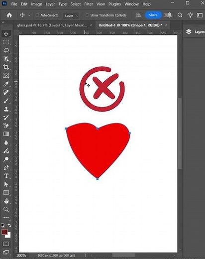 How to Create a Perfect Heart Shape with Pen Tool | Photoshop 2025 Tutorial #photoshop