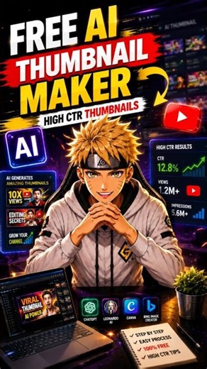 Free AI Thumbnail Maker | High CTR Thumbnails