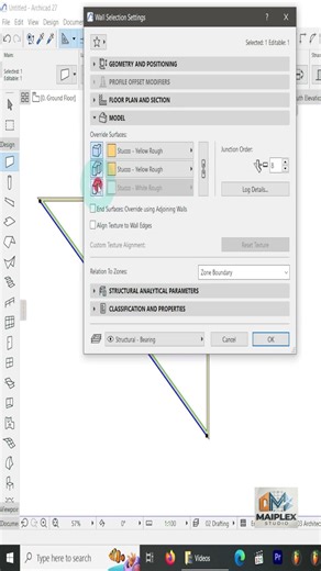 How to Change Wall Colour in Archicad #archicad #archicad27