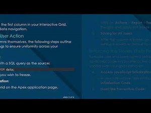 How to Freeze the First Column in an Interactive Grid in Oracle Apex