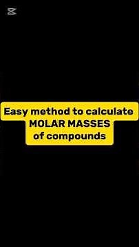 How to calculate molecular mass(molar masses) of compounds,Chemistry Important point