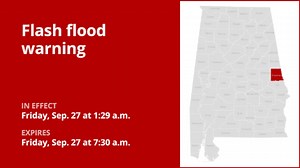 Flash flood warning issued for Chambers County until Friday morning