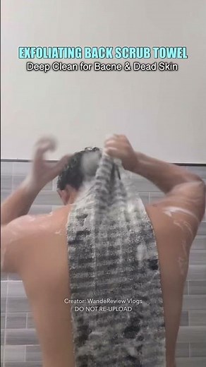Exfoliating Back Scrub Towel 🛁✨ | Deep Clean & Smooth Skin Hack!