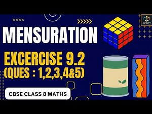 Class 8 Maths Chapter 9 | MENSURATION | Ex-9.2(Q-1,2,3,4&5) | New NCERT | CBSE | INFINITY by Vishali