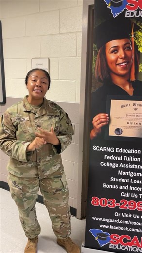 BIG CAP 💰🎓(College Assistance Program) SGT Watson is talking about one of the many education benefits the SC Army National Guard has to offer. Must apply every year at getsmartsc.com #Education #NationalGuard | South Carolina Army National Guard Recruiting