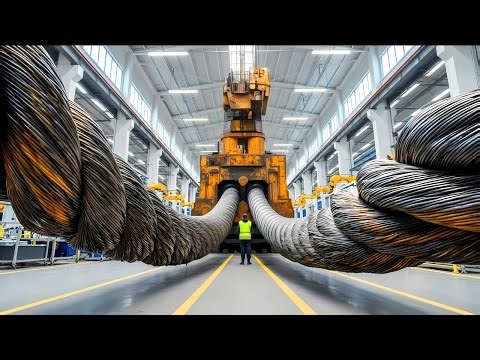 How Giant Steel Cables Are Made In Massive Production Line? (Full Proces)