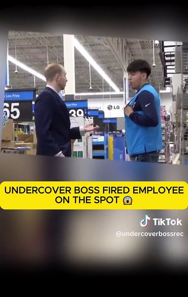 Undercover Boss Fired Employee on the Spot 😱 #employee #undercoverboss #fypage #boss #following