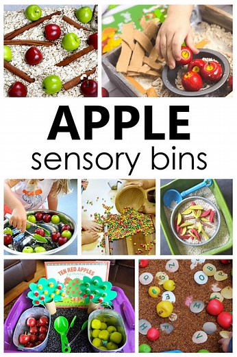 12 Amazing Apple Sensory Bins for Preschool - Fantastic Fun & Learning
