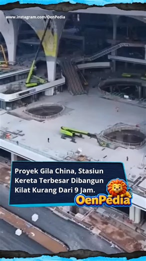 Oen Pedia on Instagram: "_. China kembali nunjukin level beda soal pembangunan infrastruktur. Tahun 2018, stasiun Longyan dibangun cuma 9 jam dgn 1.500 pekerja, mesin canggih, dan sistem prefabrikasi super rapi. Video ini nunjukin proses pembangunan stasiun kereta terbesar di Chongqing. Cepat iya, tapi ini soal perencanaan, disiplin, dan visi jangka panjang. Infrastruktur nggak cuma soal bangun, tapi soal kesiapan negara. Sumber: dailychina2025 ._.📚 Follow @OenPedia untuk dapatkan hal-hal baru 