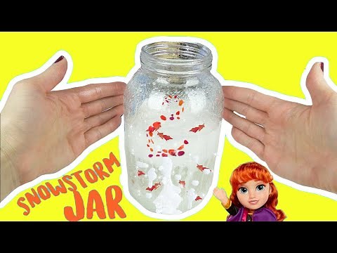 DIY Snowstorm in a Jar with Disney Frozen 2 Character! Easy Science Experiments for Kids