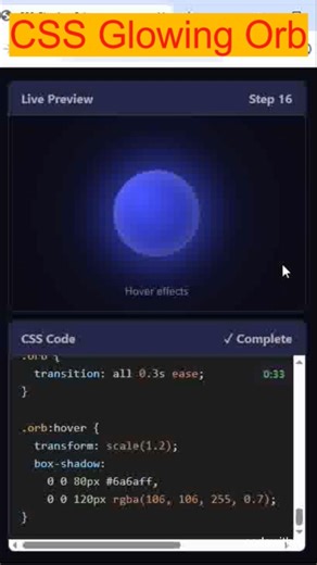 "Create This Stunning Glowing Orb with CSS Only!"