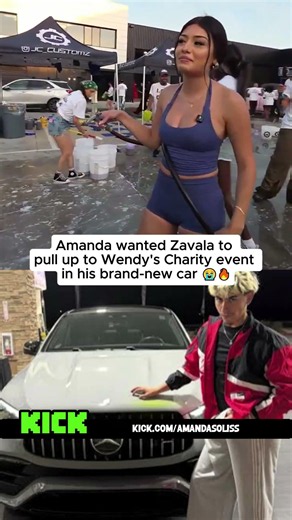 Amanda wanted Zavala to pull up to Wendy's Charity event in his brand-new car 😭🔥
