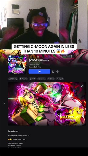 How is Bro playing before the update 😭 #roblox #robloxgame #bizzarelineage #jojosbizarreadventure #anime