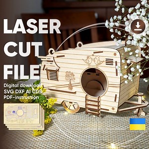 Camper Birdhouse - Laser Cut File, SVG Bird Feeder Plan Digital Download - Etsy