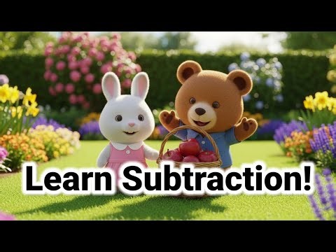Learn Subtraction for Kids | Fun Counting & Take Away Song | Bunny Bella & Bear Ben