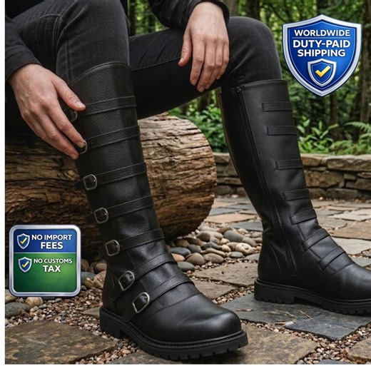 Embroidered Combat Boots | Gothic Punk Multi-strap Buckles for Cosplay - Etsy