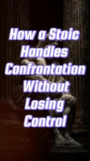 How a Stoic Handles Confrontation Without Losing Control #shorts #shortvideo #motivation #Stoicsm