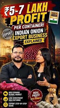 ₹5–7 Lakh Profit Per Container! Indian Onion Export Business Explained #short #shorts