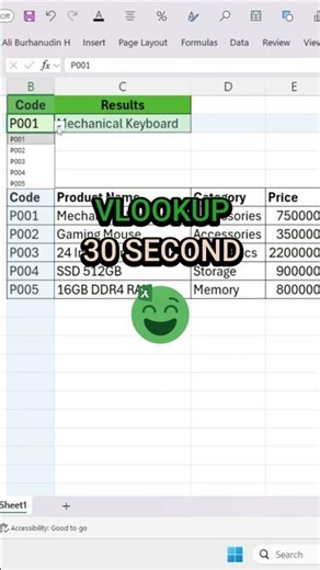 How to use Vlookup in Excel #excel #learnexcel #excelhacks