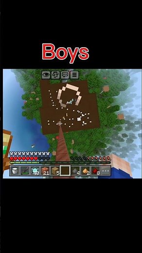 Minecraft Girls vs Boys Battle! 💗💙 Epic Challenge 😱 #minecraft #minecraftshorts #trending