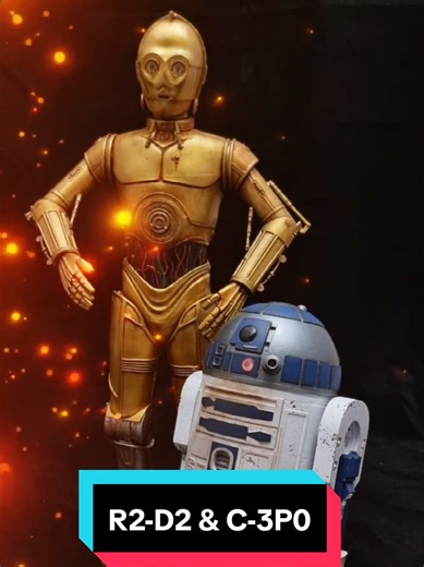 R2-D2 & C3P0 are finally together again. Both 3dprinted and painted by us. Hope you enjoy. #starwars #3dprinted #starwarstiktok #r2d2 #nerdtok