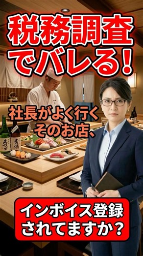 税務調査でバレる！社長がよく行くそのお店、インボイス登録されてますか？
