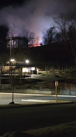 Reporting LIVE from the fire in progress at Skyland Ranch in Pigeon Forge. | Explore Tennessee