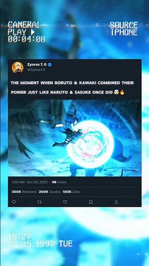 The moment when Boruto & Kawaki combined their powerjust like Naruto & Sasuke once did 🤯🔥 #naruto