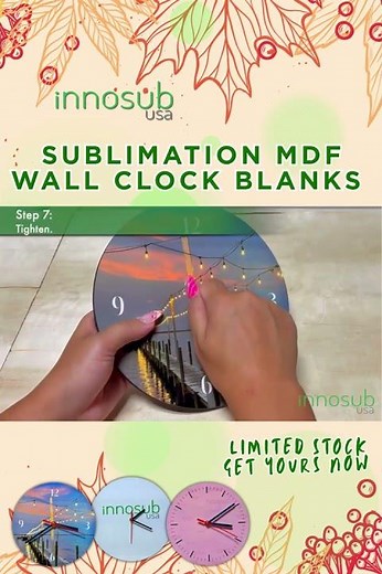 INNOSUB USA - The Timeless Charm of Sublimation Wall Clocks #innosubusa #shorts