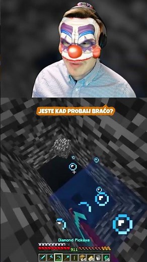 Kako je došao dolje? 😕 Minecraft preživljavanje #shorts #funny #fyptiktok