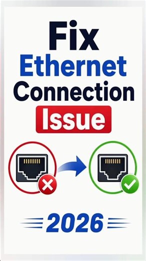 Ethernet Not Working Windows 10/11 – Instant Fix (2026) #tech #shorts