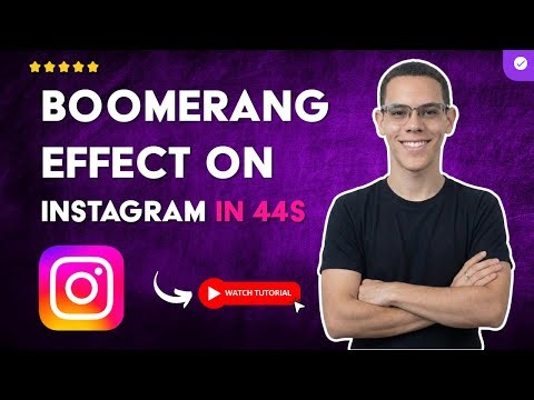 How to MAKE BOOMERANG EFFECT on INSTAGRAM with PHOTOS or VIDEOS in 44 S