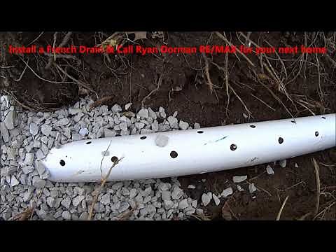 Backyard French Drain explained and being installed