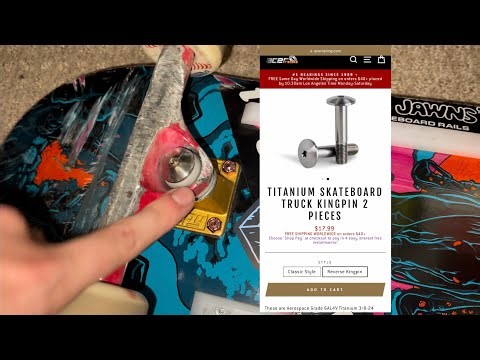 New titanium inverted kingpin mod(ACER Racing skateboard reverse kingpin)